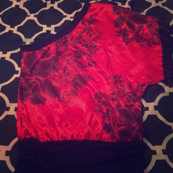 One shoulder silk top - Picture 1 of 1